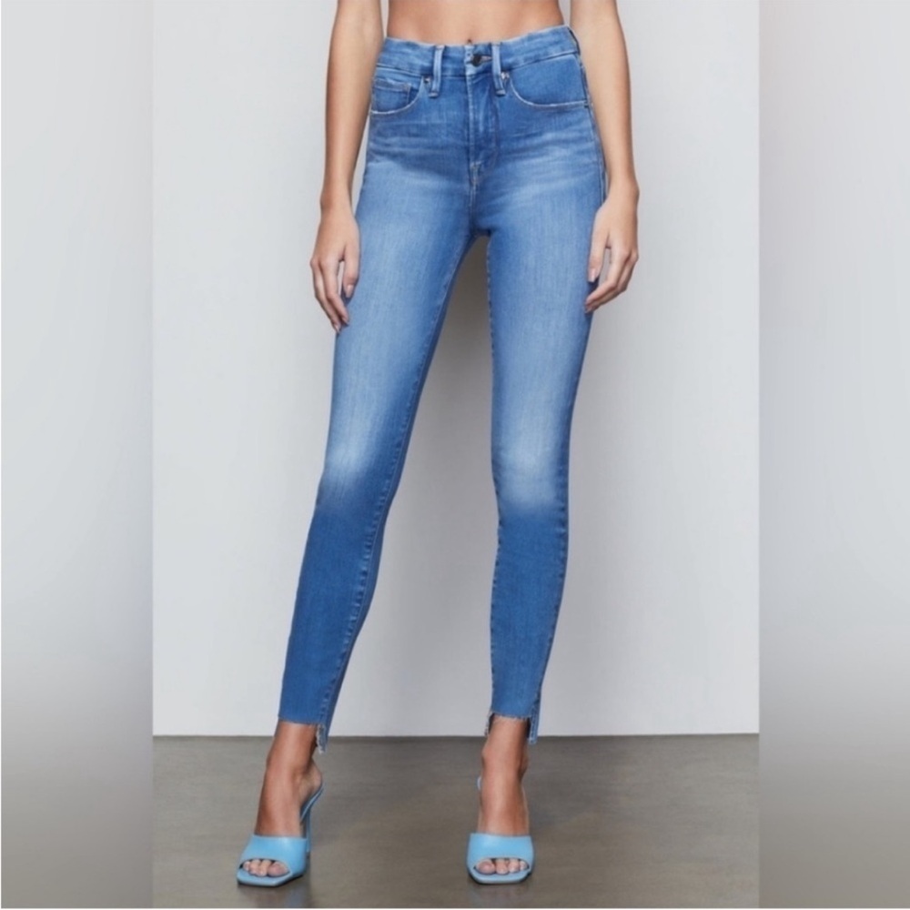 Good American Good Waist Step Hem Skinny Jeans Size 14 GWSH367T